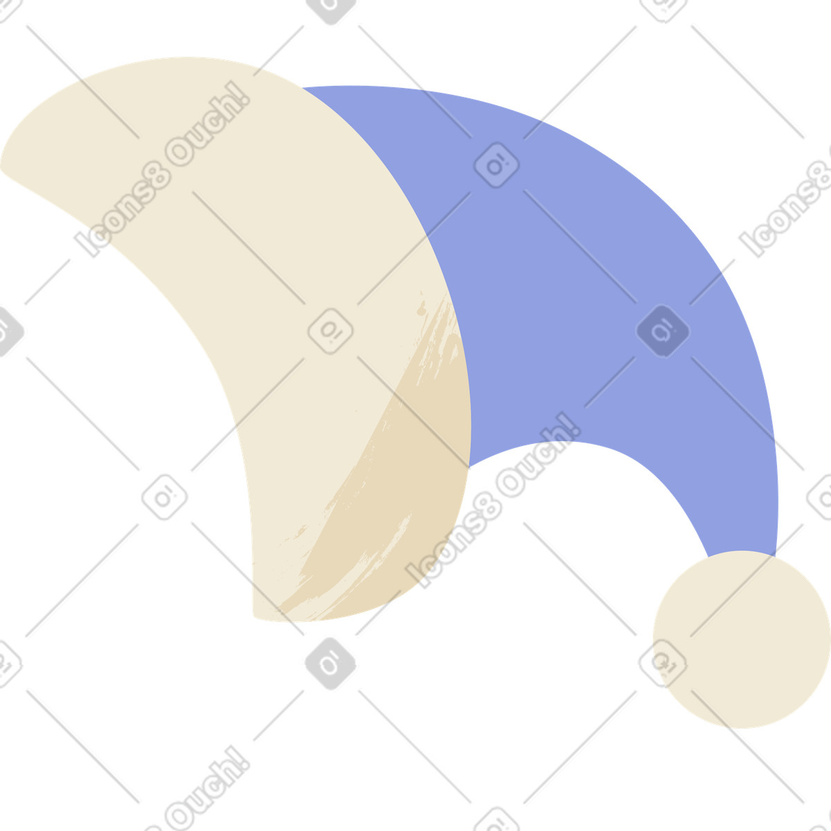 Ilustração de Chapéu azul do papai noel em no estilo Juicy para baixar em PNG, SVG