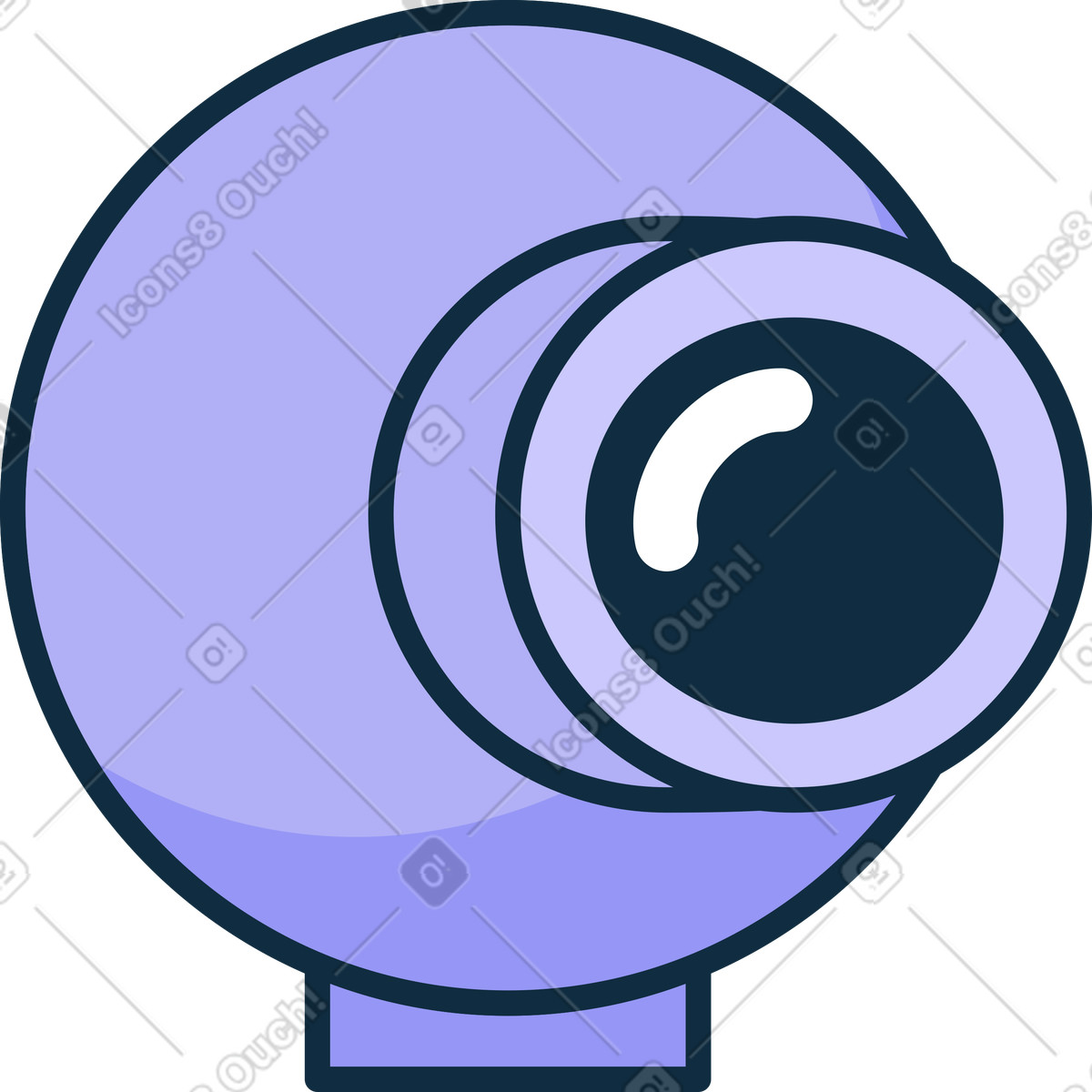 Runde webcam-Illustration im Bubble gum-Stil als Download in PNG, SVG