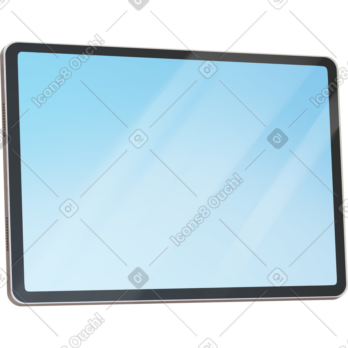 Props 스타일의 Tablet with transparent screen 일러스트레이션 PNG, SVG 다운로드