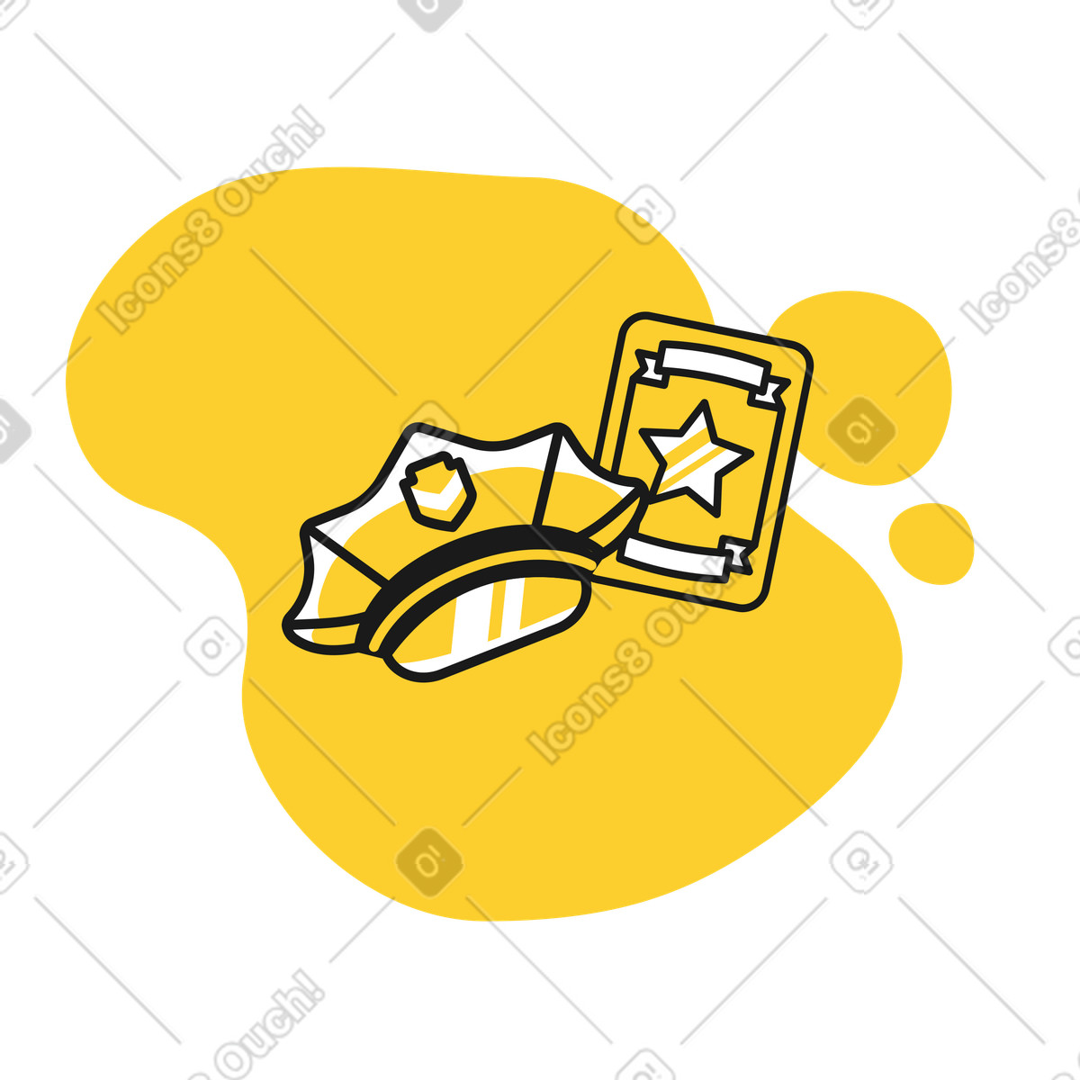 Ilustración Equipo policial en estilo Taxi a descargar en PNG y SVG