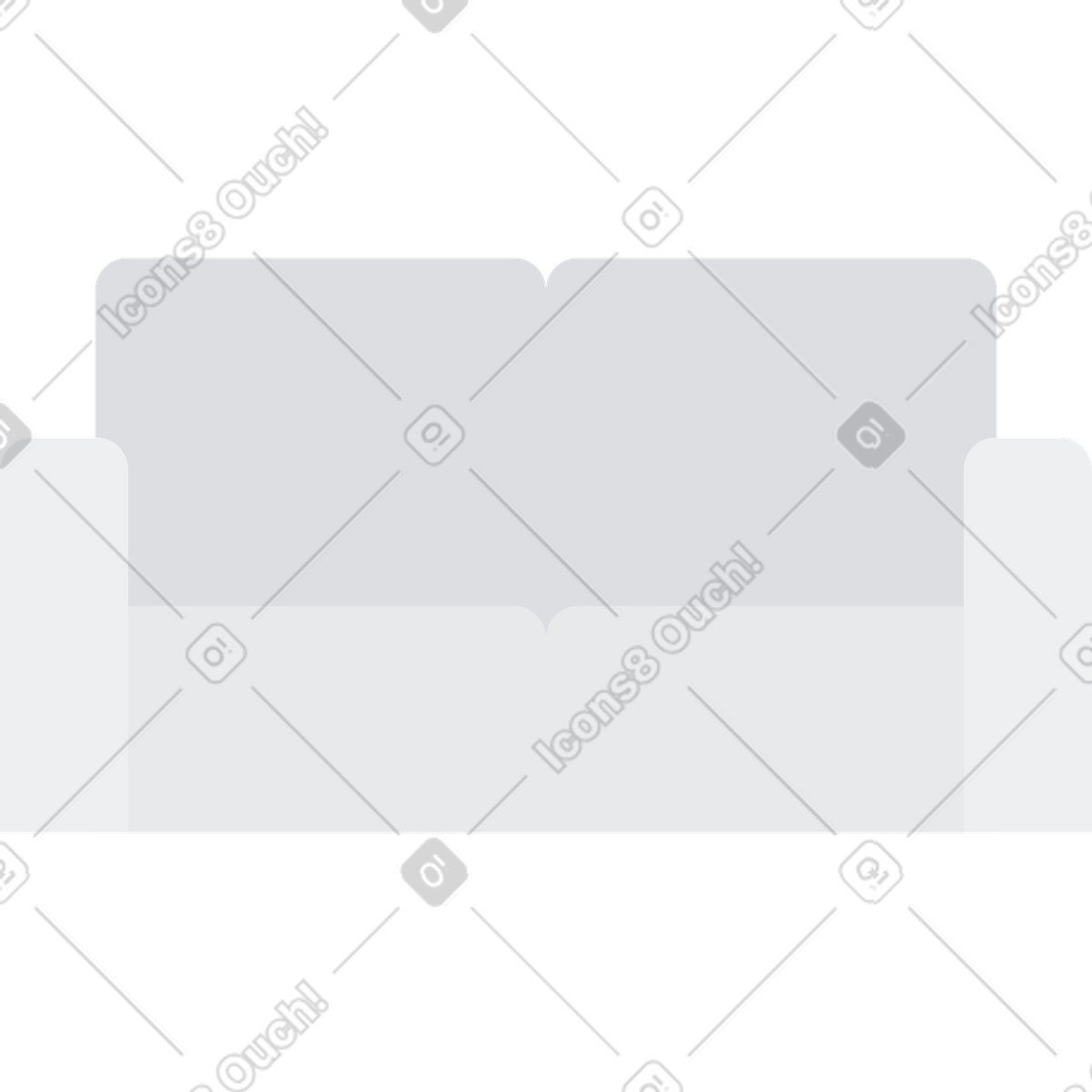 Ilustración Sofá gris suave en estilo Urban a descargar en PNG y SVG