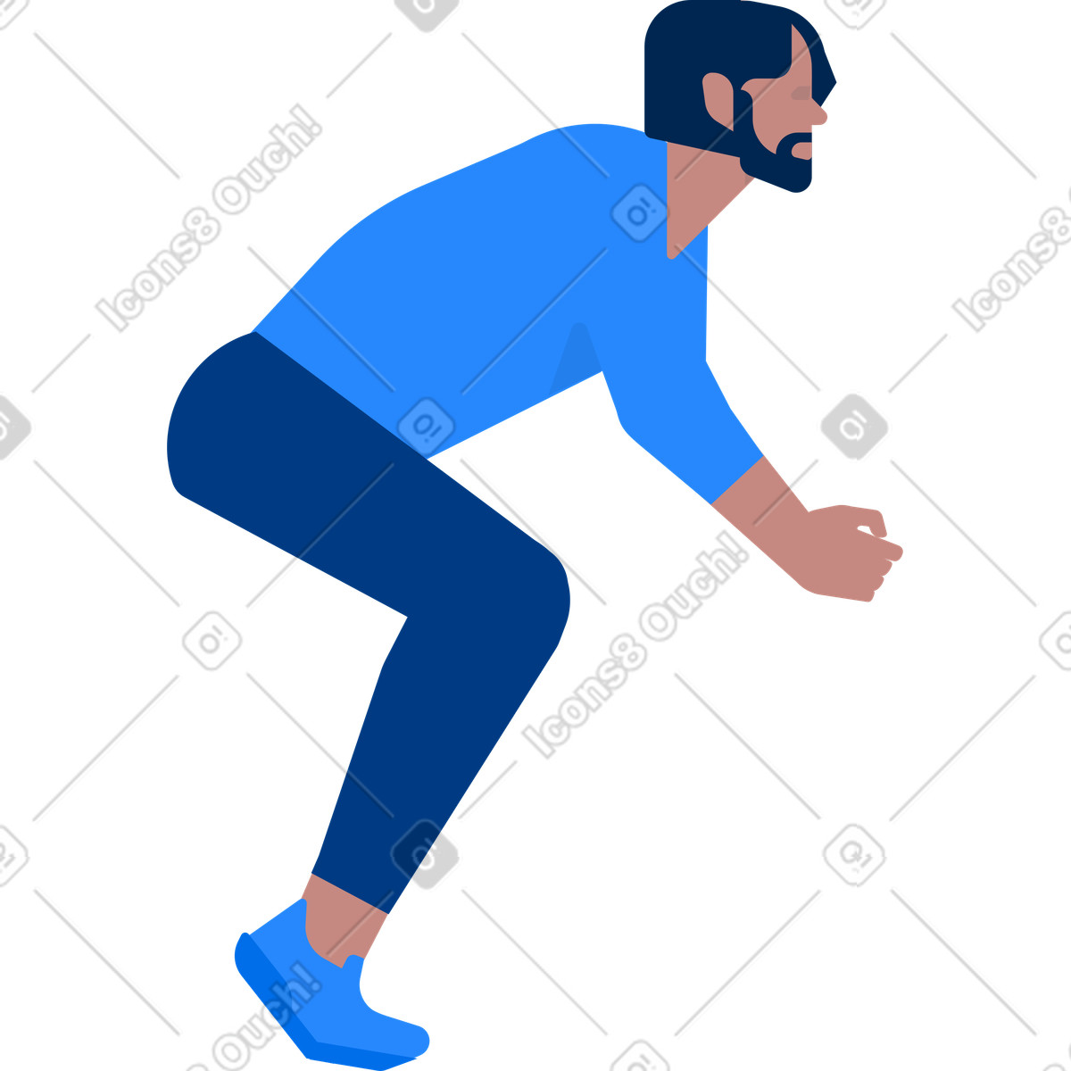 Mann-Illustration im Urban-Stil als Download in PNG, SVG