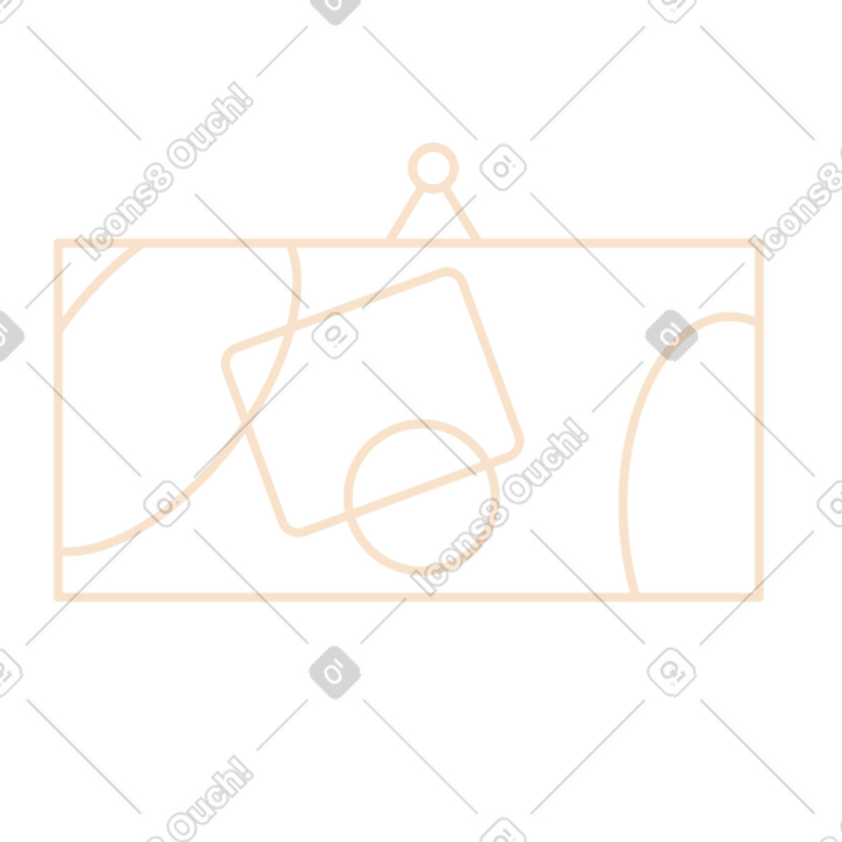 Abstraktes gemälde-Illustration im Folks-Stil als Download in PNG, SVG