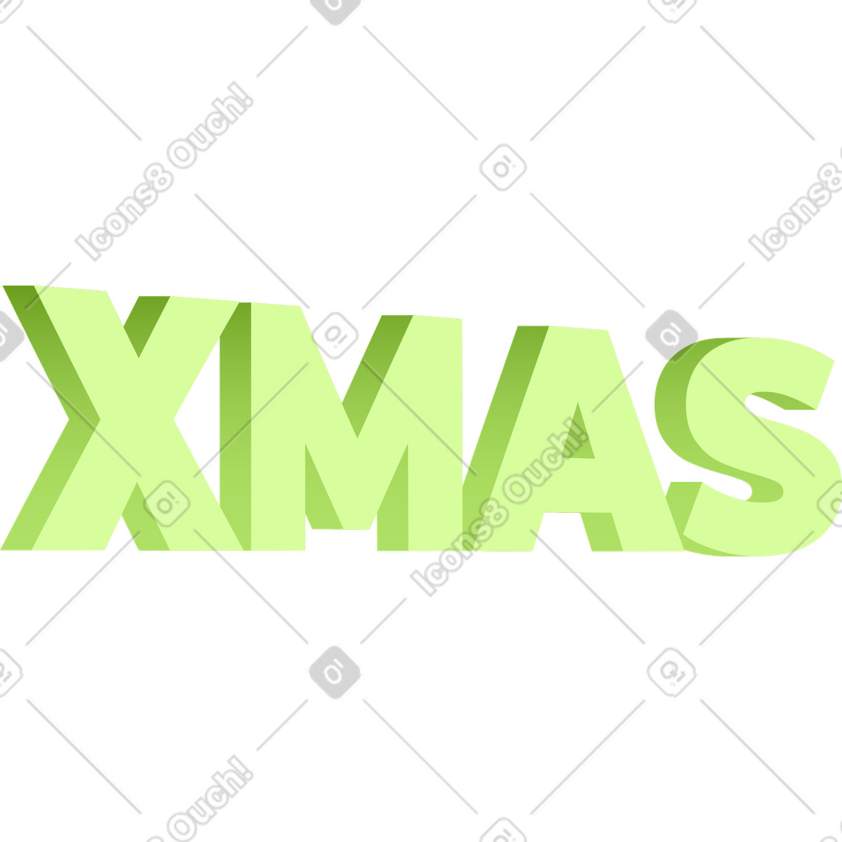 Lettering xmas text illustration in Levels style download in PNG, SVG