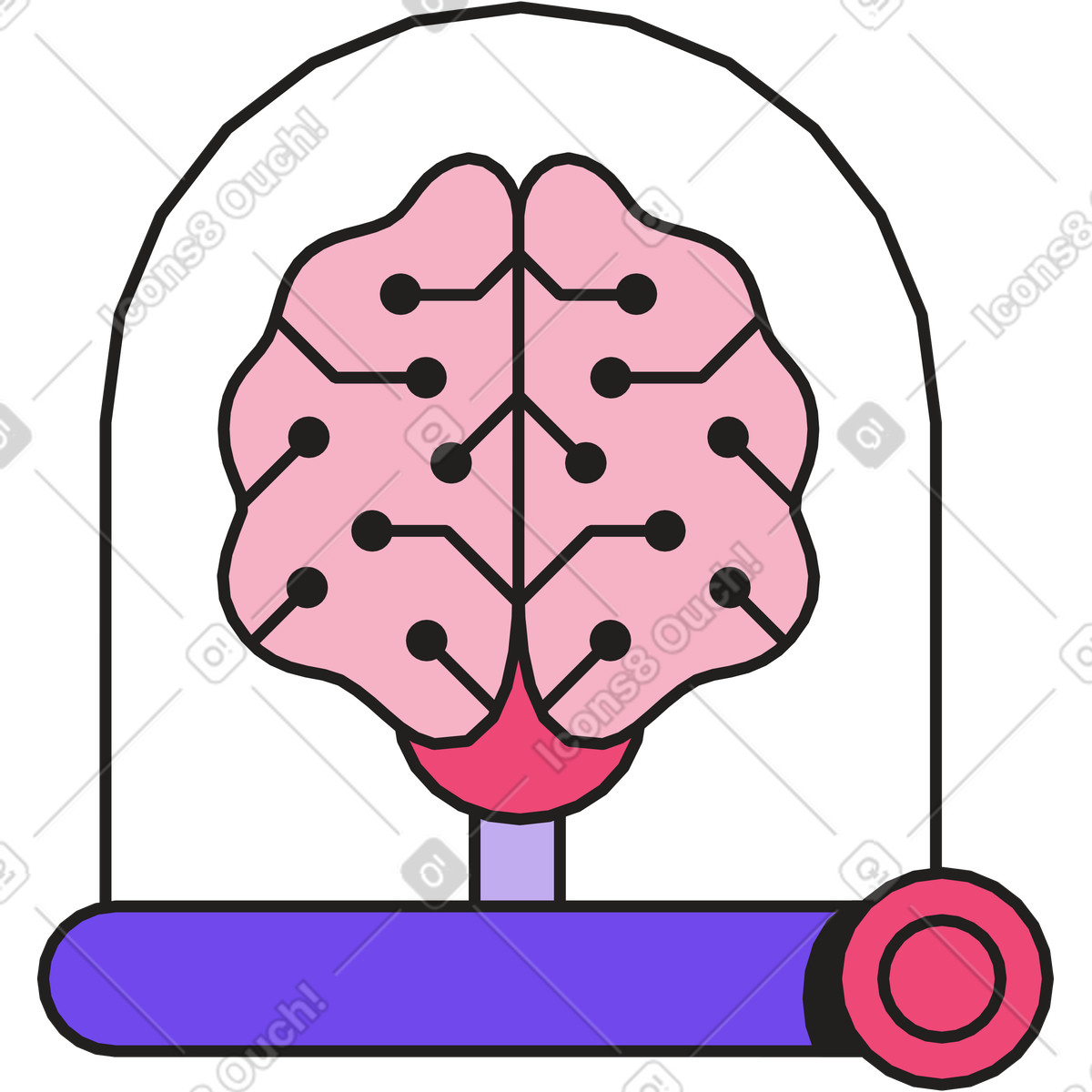 Künstliche intelligenz-Illustration im Dazzle-Stil als Download in PNG, SVG