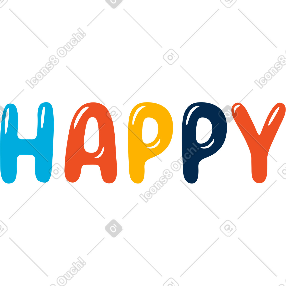 Contento illustrazione in stile Flame scarica in PNG, SVG