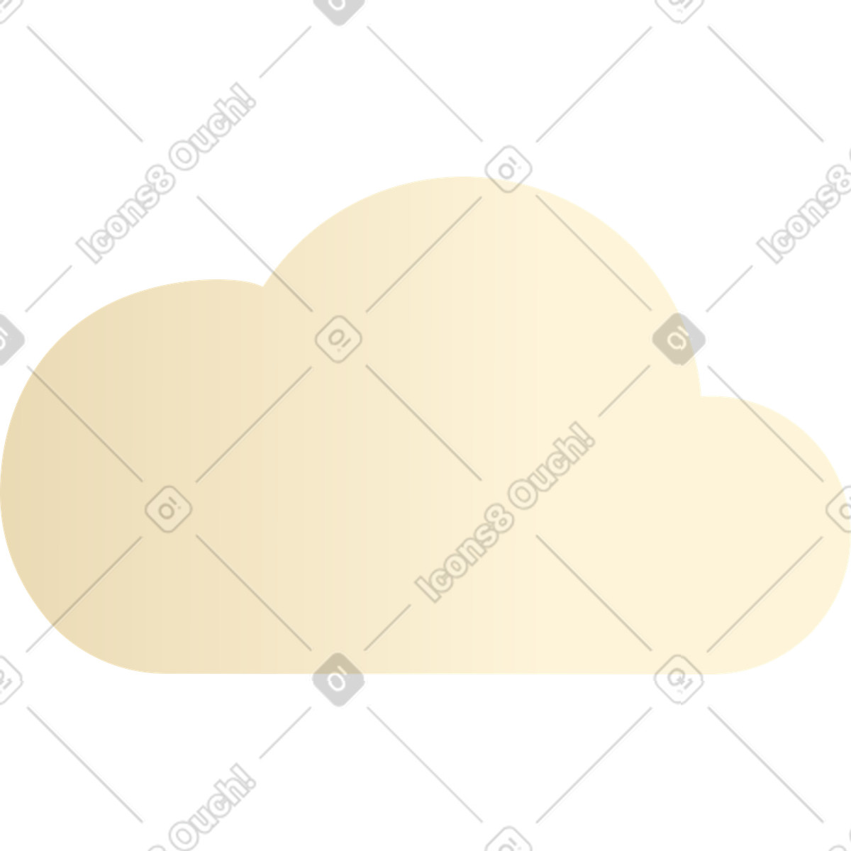 Wolke-Illustration im Silky-Stil als Download in PNG, SVG