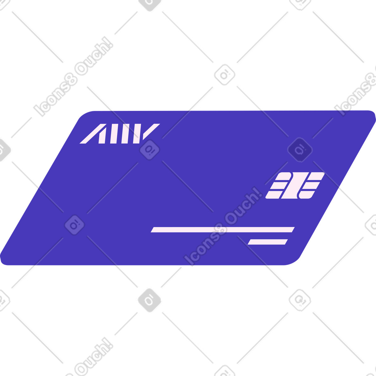 下载 Blueberry 风格的 中蓝色信用卡 插画，支持 PNG、SVG 格式