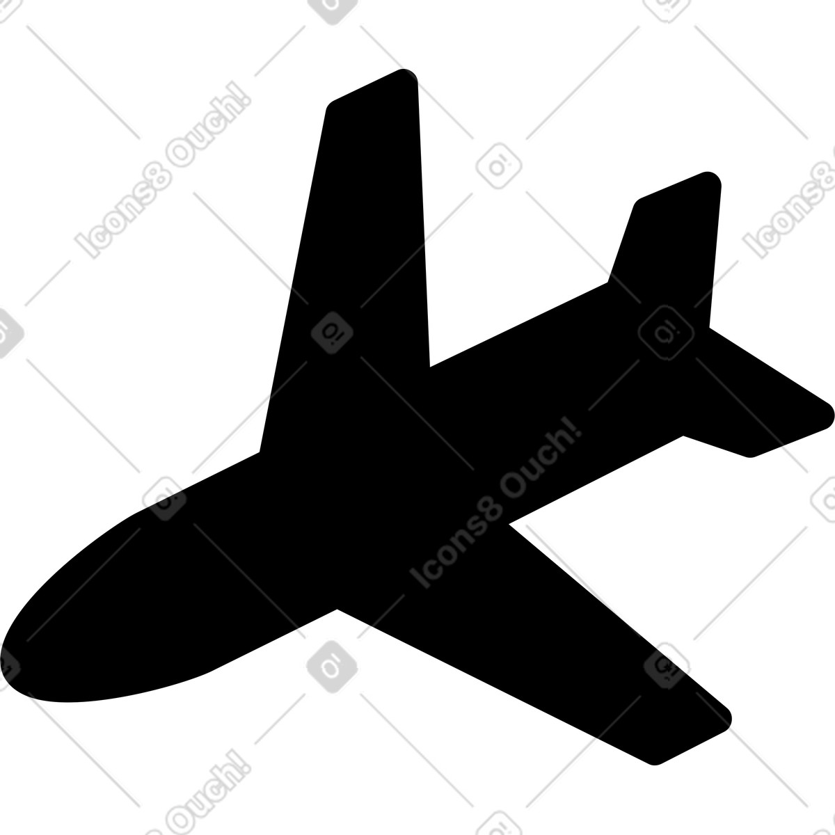 Illustration Avion dans le style Memphis à télécharger aux formats PNG, SVG