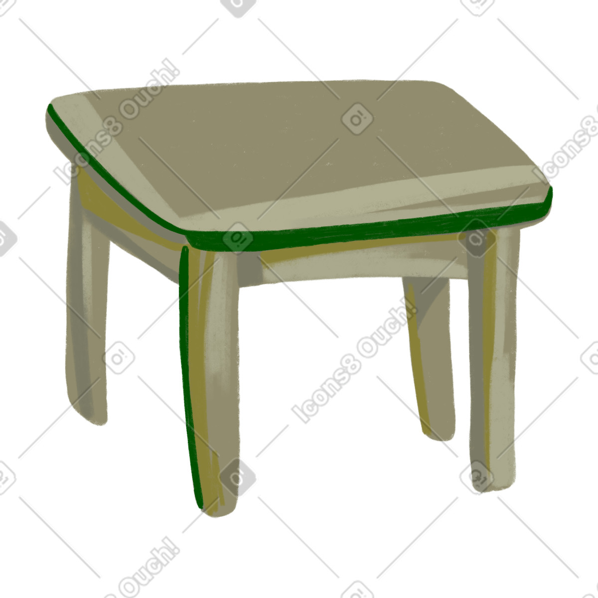 Ilustração de Table green em no estilo Atomic para baixar em PNG, SVG
