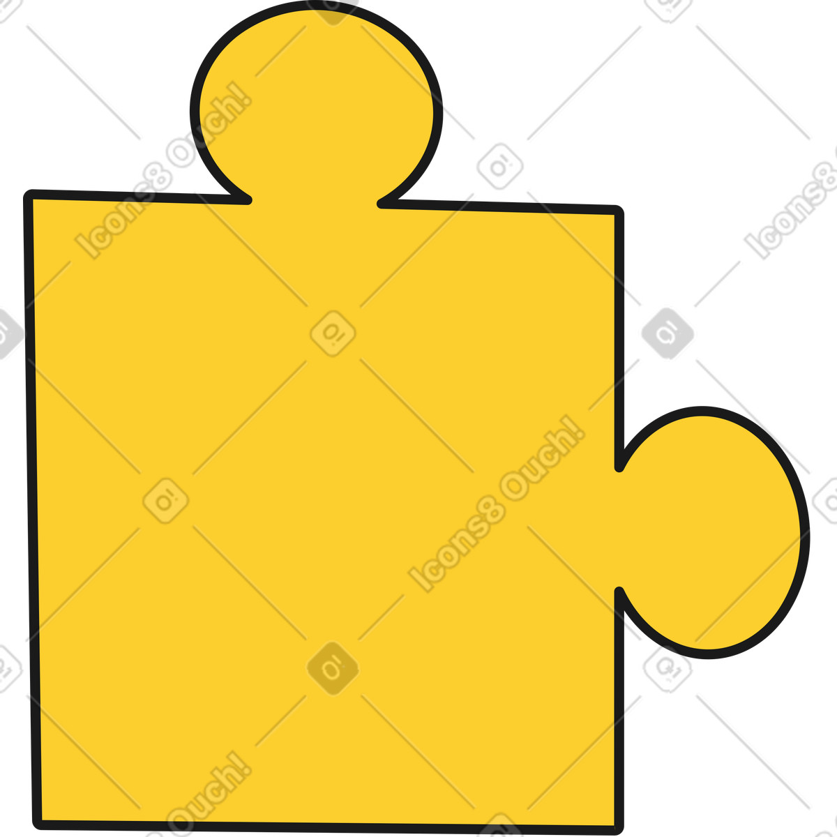 Puzzle illustration in Taxi style download in PNG, SVG
