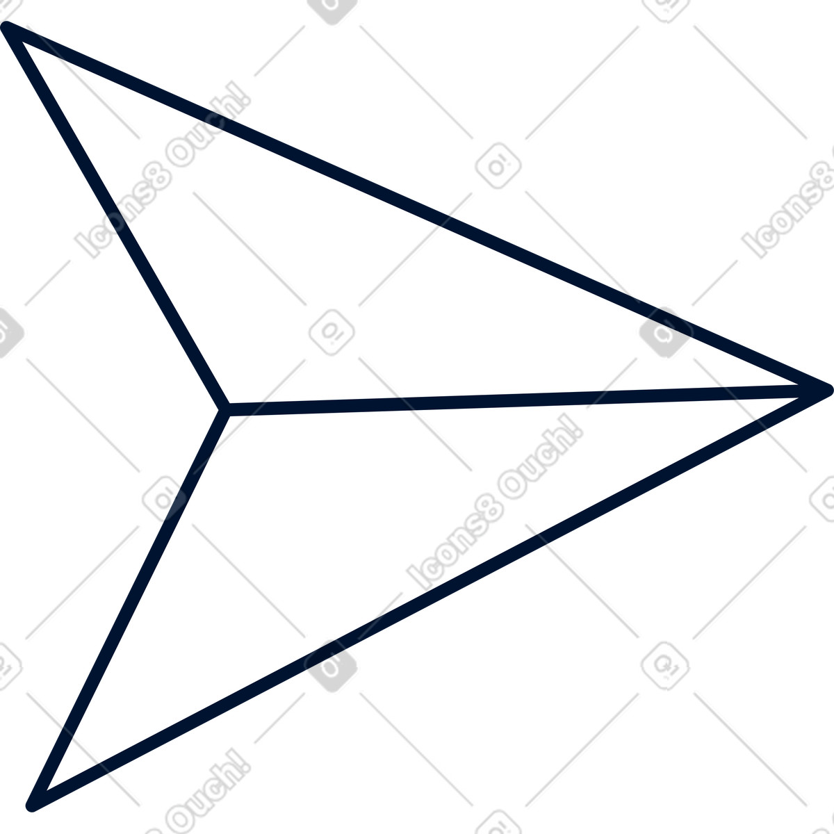Cubes スタイルの 紙飛行機 のイラストをPNG、SVG形式でダウンロード