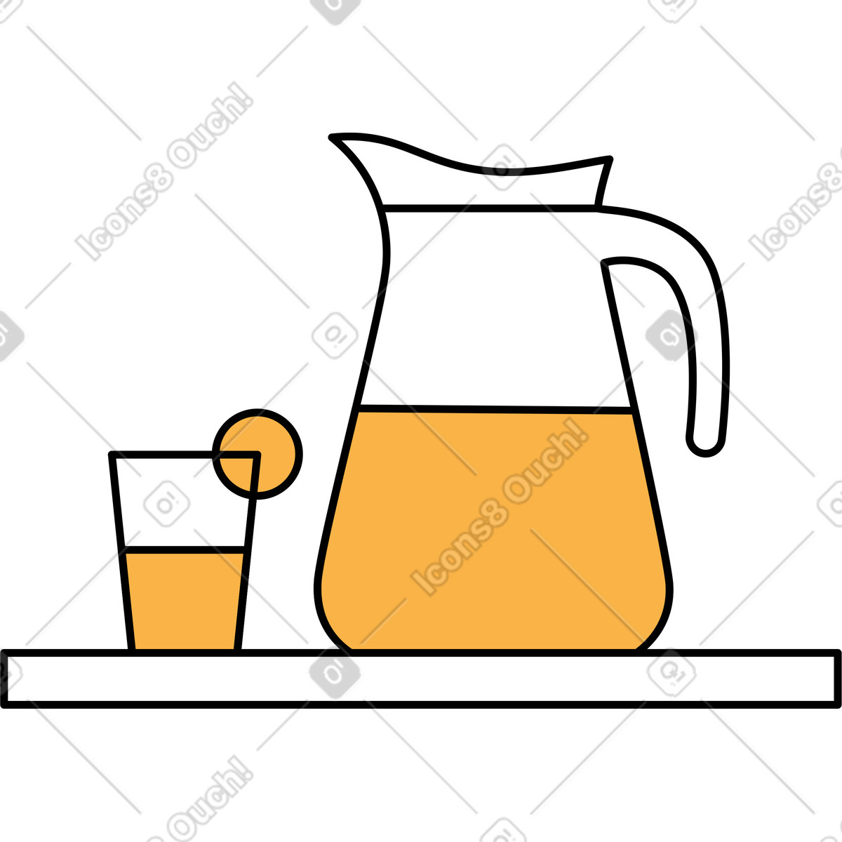 Lemonade illustration in Bloom style download in PNG, SVG