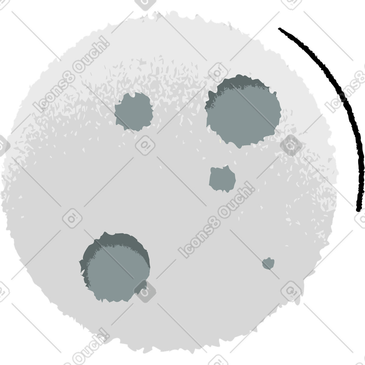 下载 Mirage 风格的 月亮 插画，支持 PNG、SVG 格式