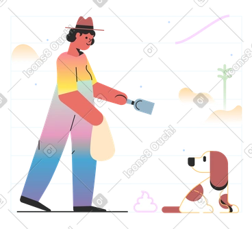 Clean up after a dog PNG, SVG