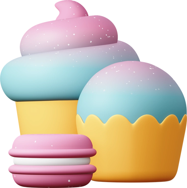 A colorful microscope with a playful design - 3D Sugary style illustration