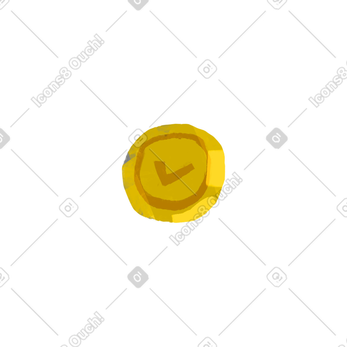 Münze-Illustration im Atomic-Stil als Download in PNG, SVG