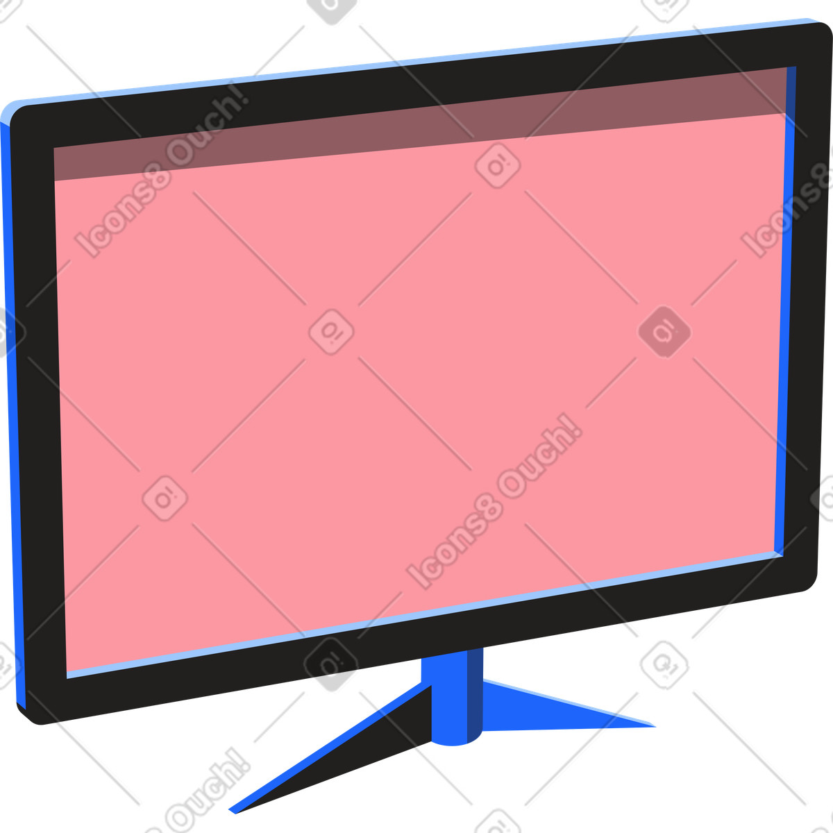 Monitor illustration showcasing clipart image in PNG, SVG, and GIF