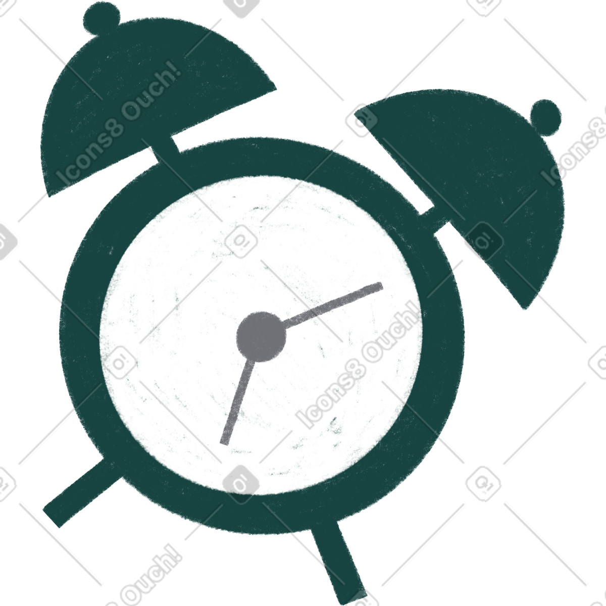 Dark green alarm clock illustrazione in stile Tutti scarica in PNG, SVG