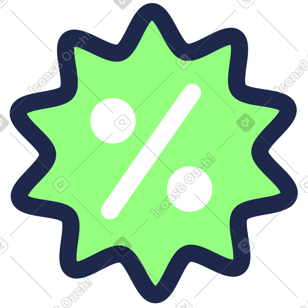 Illustration Icône de pourcentage dans le style Outline à télécharger aux formats PNG, SVG