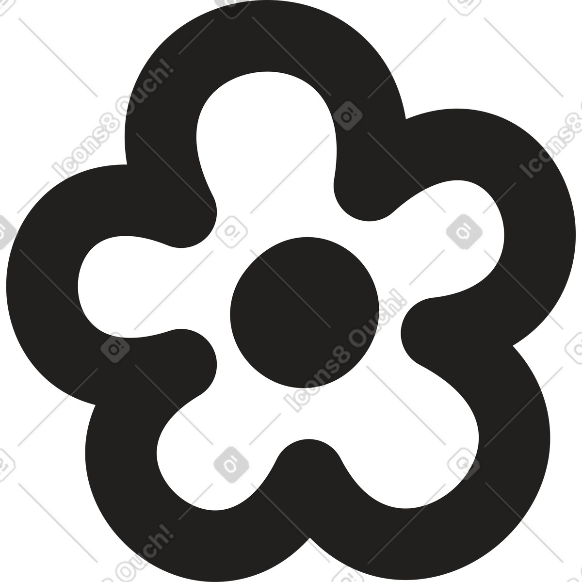 Ilustración Flor en estilo Little a descargar en PNG y SVG