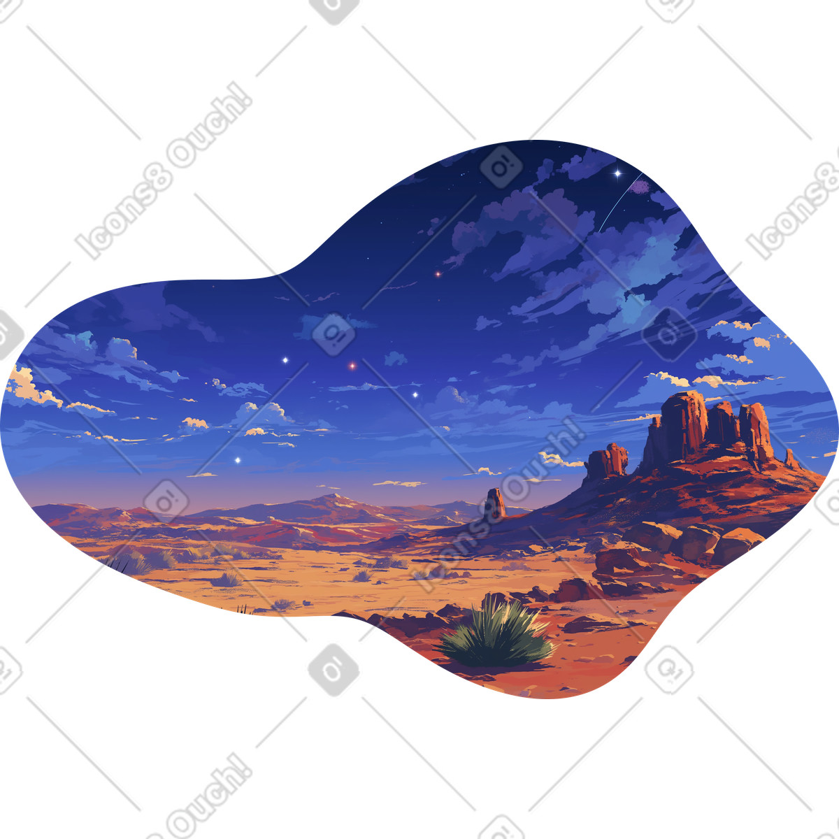 Scenes スタイルの キャニオンランドの風景の背景 のイラストをPNG、SVG形式でダウンロード