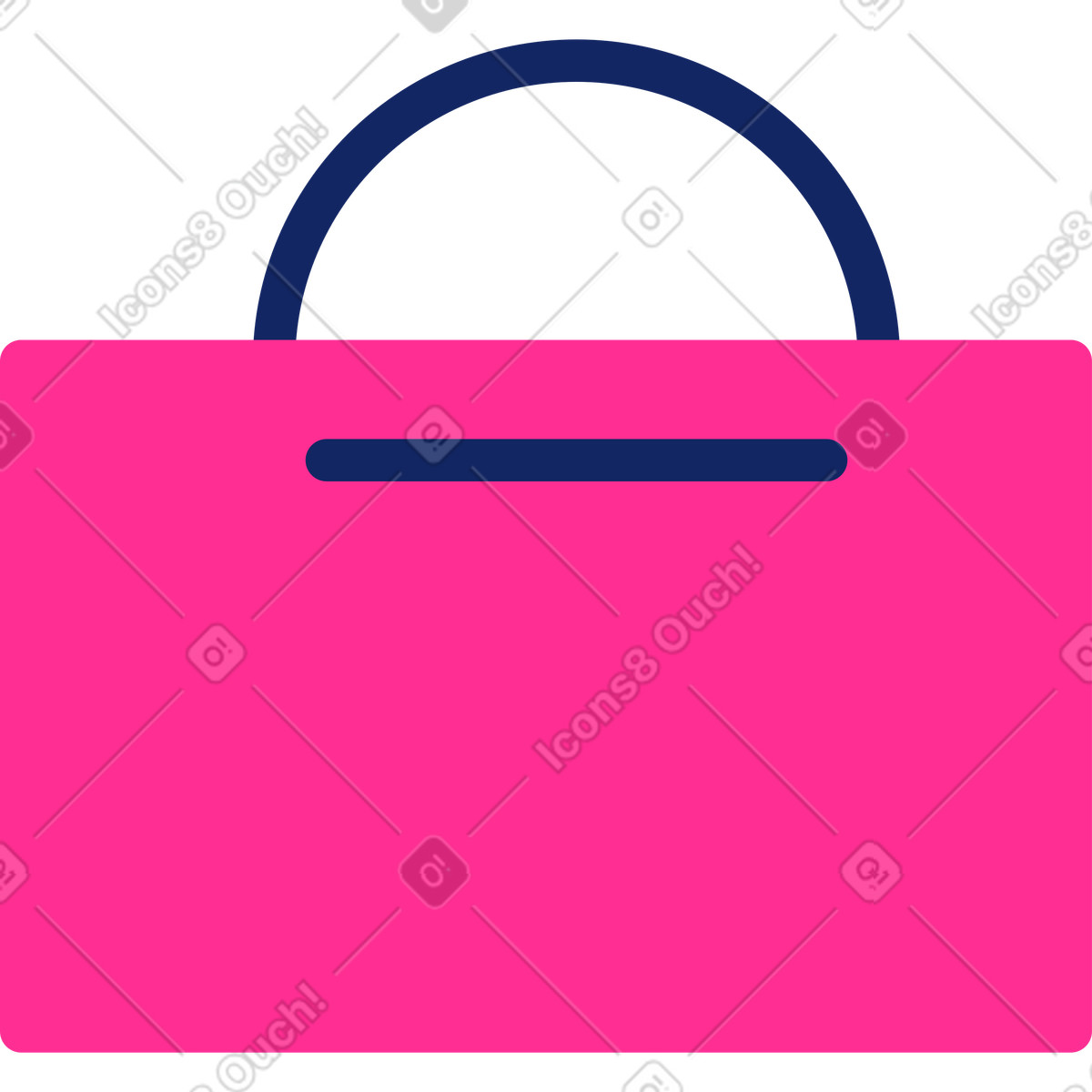Ilustración Bolsa rosa en estilo Cyborg a descargar en PNG y SVG