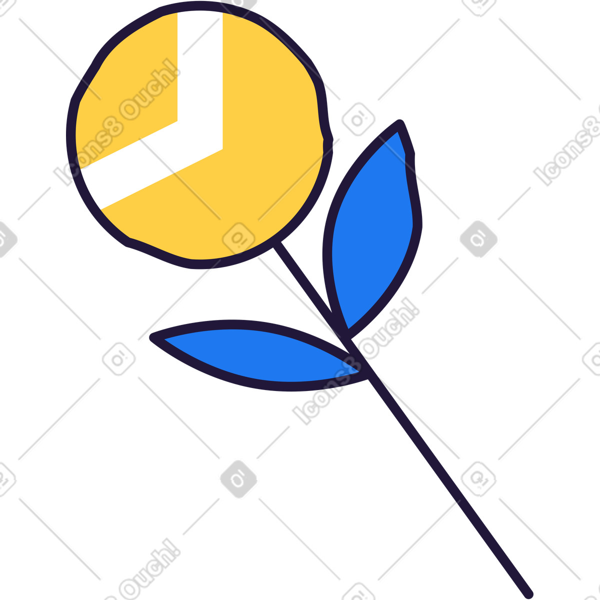 Conifer 스타일의 꽃 일러스트레이션 PNG, SVG 다운로드