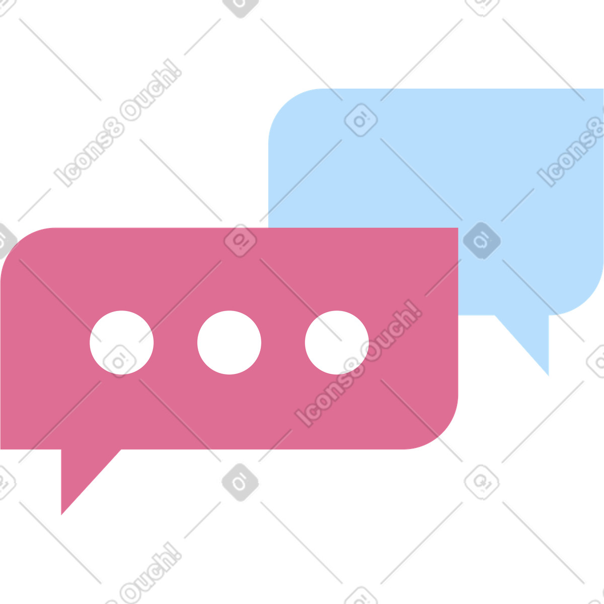 Illustration Bulles de discussion dans le style Vector à télécharger aux formats PNG, SVG