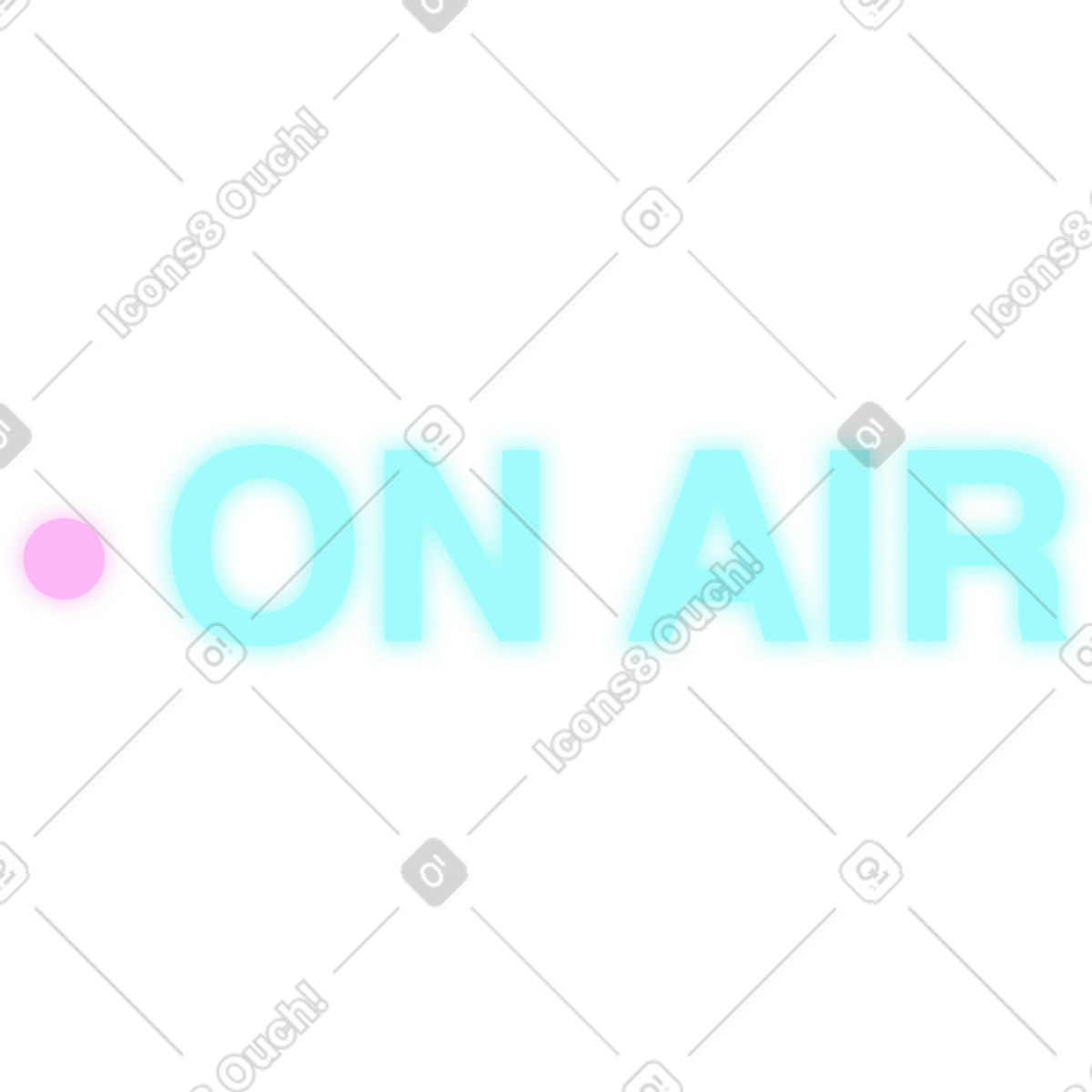 Ilustração de Palavra neon no ar em estilo Chromed para baixar em PNG, SVG