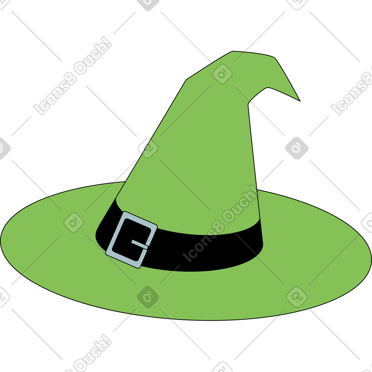 Ilustração de Chapéu bruxa em no estilo Isometric para baixar em PNG, SVG