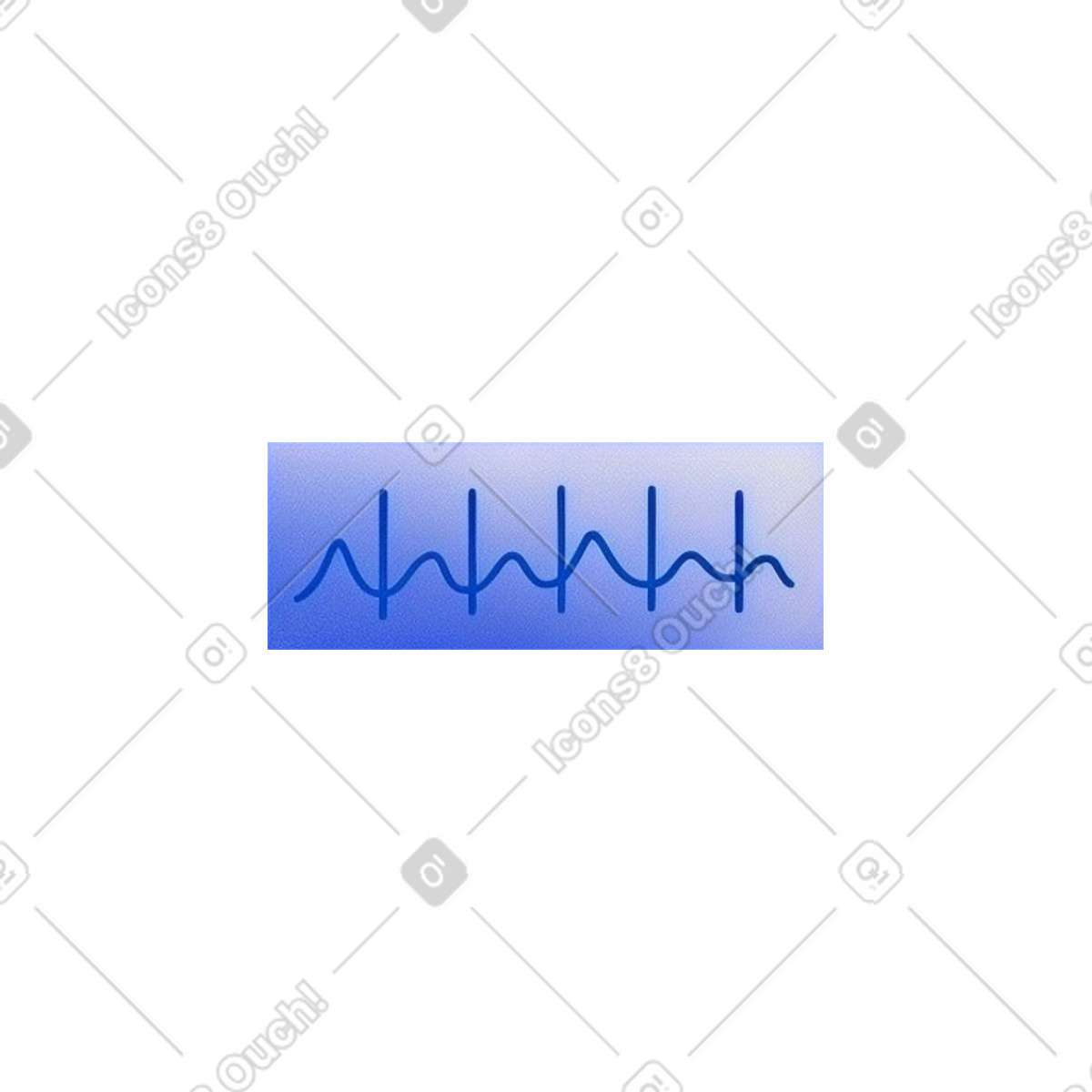 Cardiogram on blue gradient background illustration in Grainy style download in PNG, SVG