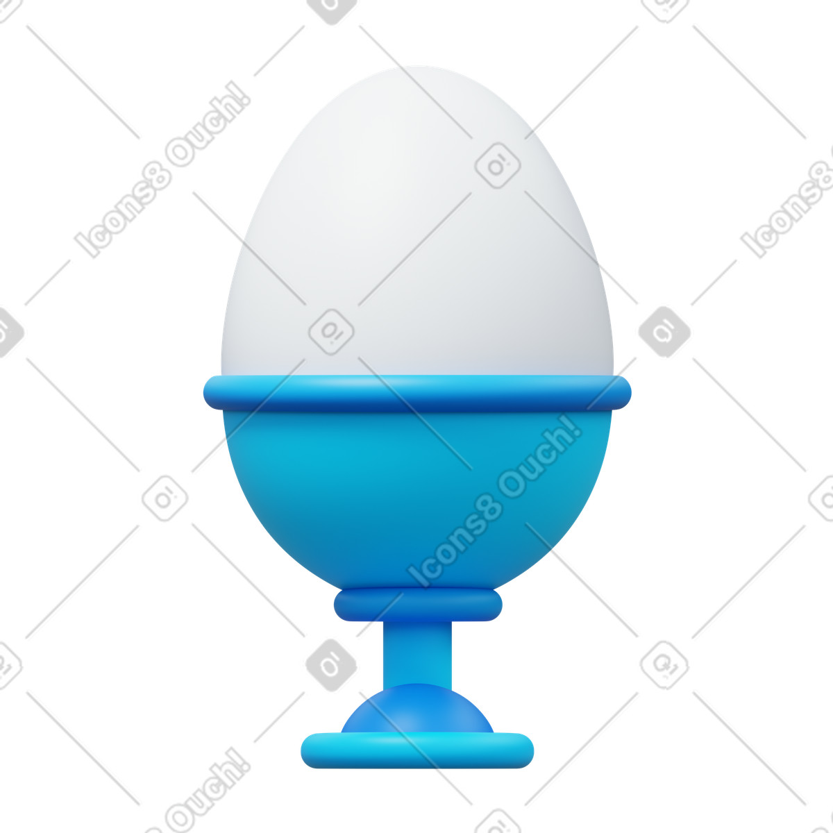 Illustration Egg stand dans le style 3D Fluency à télécharger aux formats PNG, SVG
