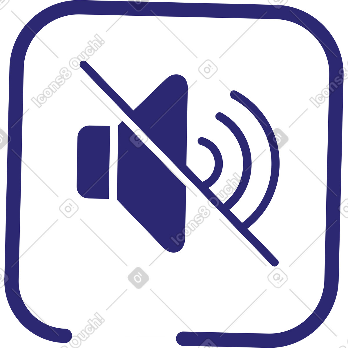 No audio illustration in Cut style download in PNG, SVG
