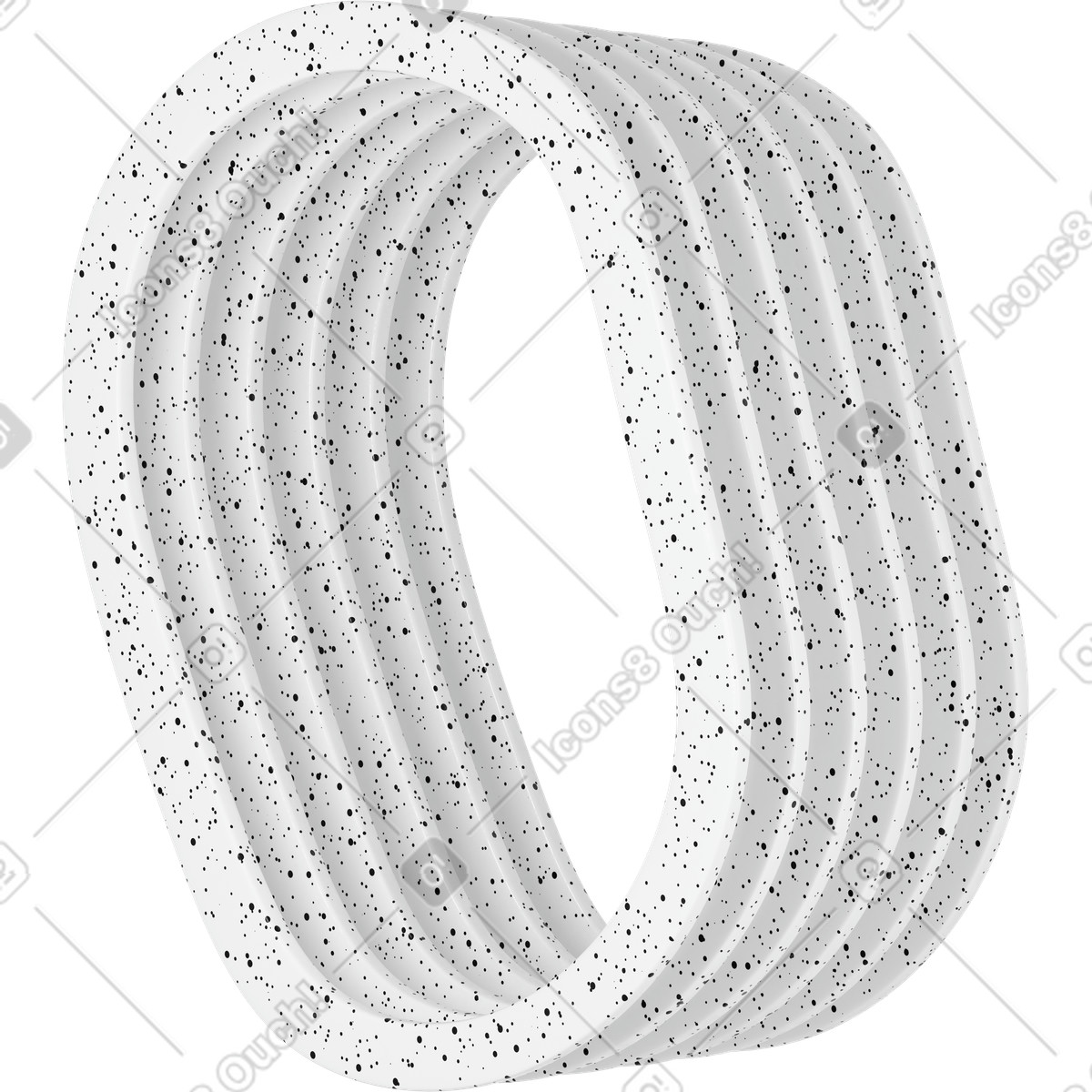 GIF, Lottie(JSON), AE 추상 점선 꼬인 프레임 로더 애니메이션 일러스트레이션