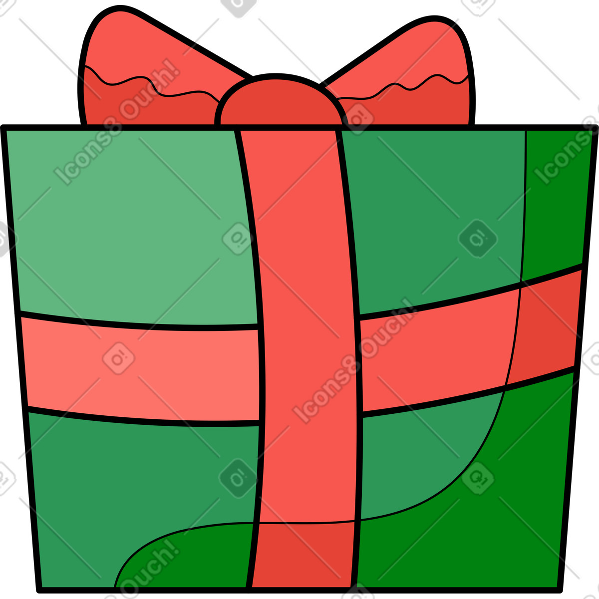Presente illustrazione in stile Surr scarica in PNG, SVG