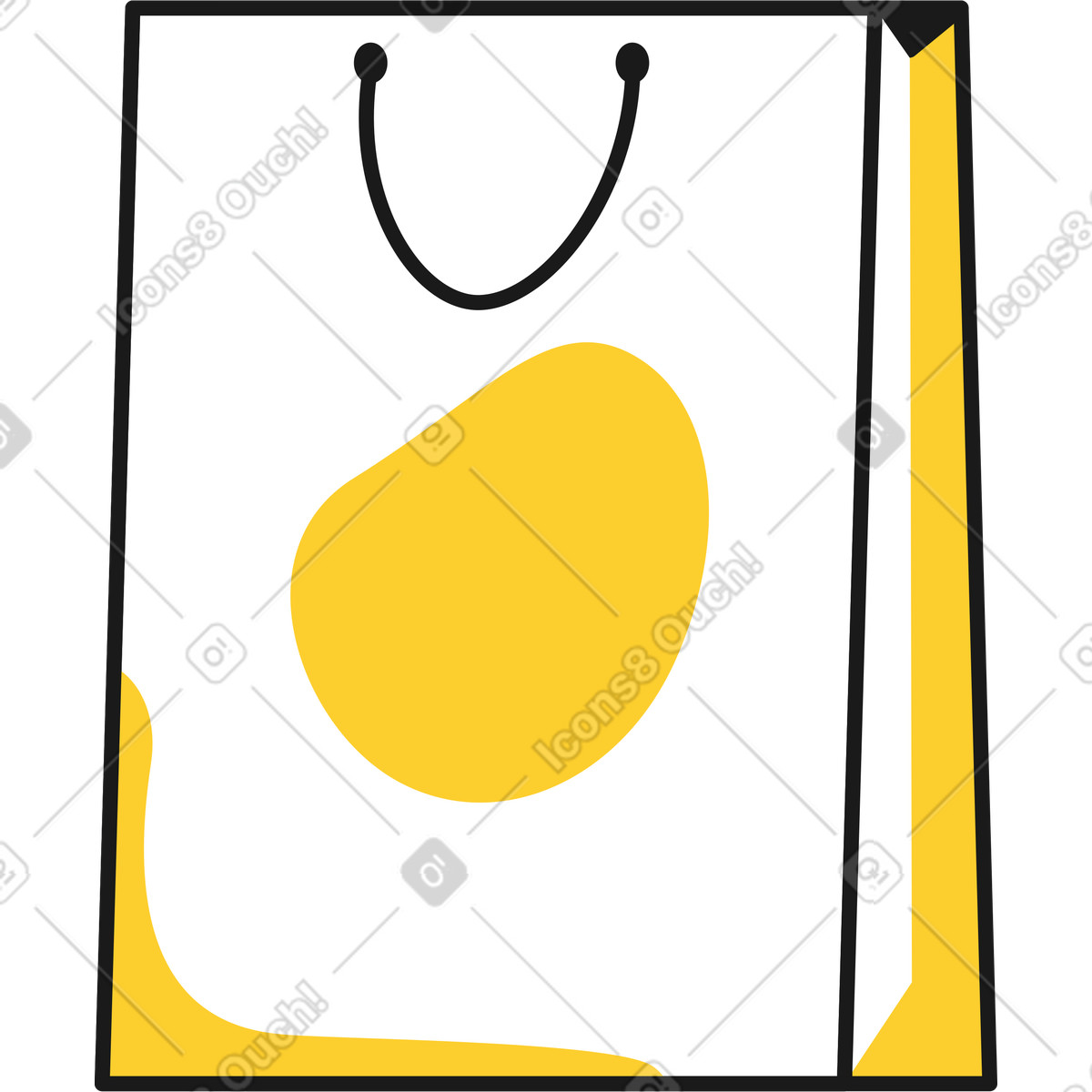 Ilustración Bolsa de papel en estilo Taxi a descargar en PNG y SVG