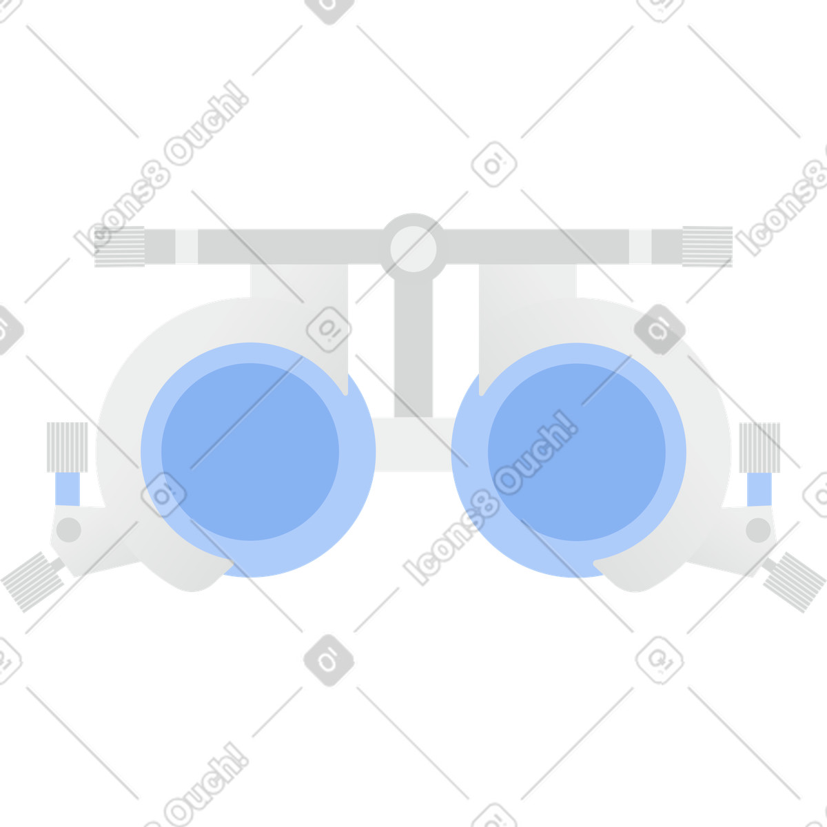Ilustración Marco de prueba para examen ocular en estilo Clip a descargar en PNG y SVG