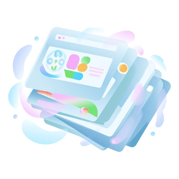 A stack of vibrant flashcards is displayed, each card featuring colorful illustrations related to various questions and answers. The cards are arranged neatly with a slight tilt, creating a dynamic perspective. Each flashcard showcases distinct themes, including educational subjects like math, science, and history, with corresponding visual elements such as a diagram of a plant cell, a colorful number line, and an iconic historical figure. The overall scene is bright and engaging, inviting curiosity and learning.