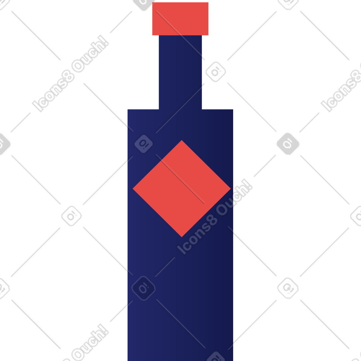 Bottiglia illustrazione in stile Clip scarica in PNG, SVG