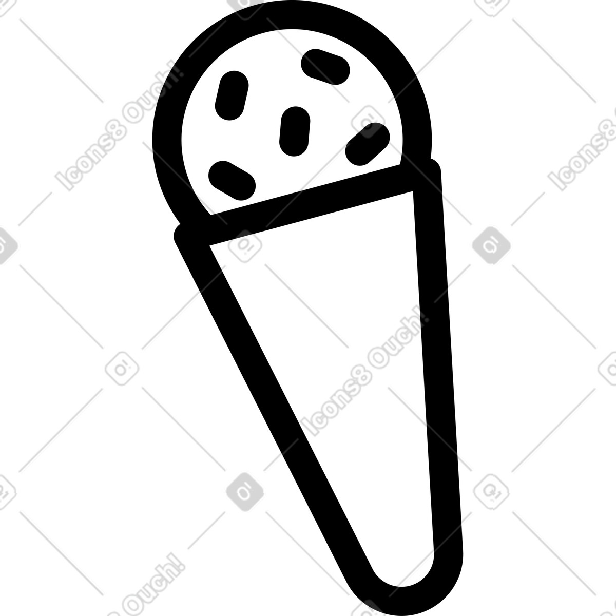 Ilustración Helado pequeño en estilo Transistor a descargar en PNG y SVG