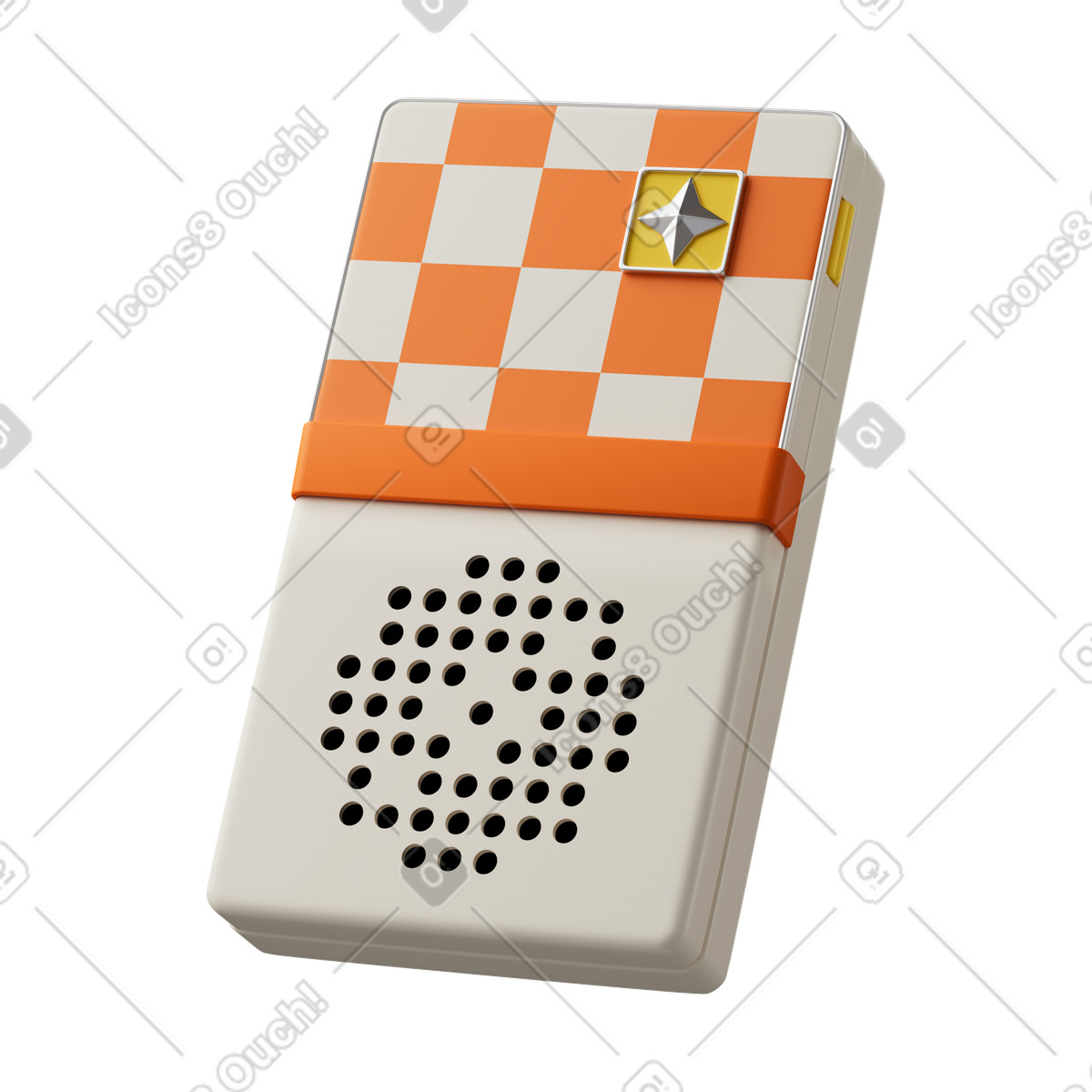 Registratore vocale illustrazione in stile 3D Stickle scarica in PNG, SVG