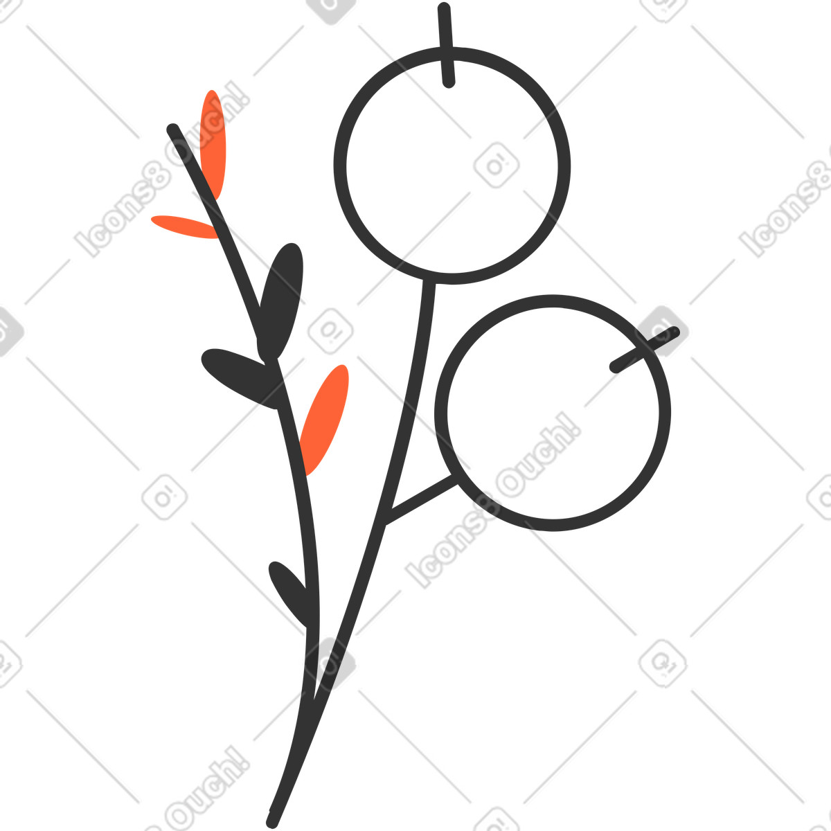 下载 Crayon 风格的 浆果 插画，支持 PNG、SVG 格式