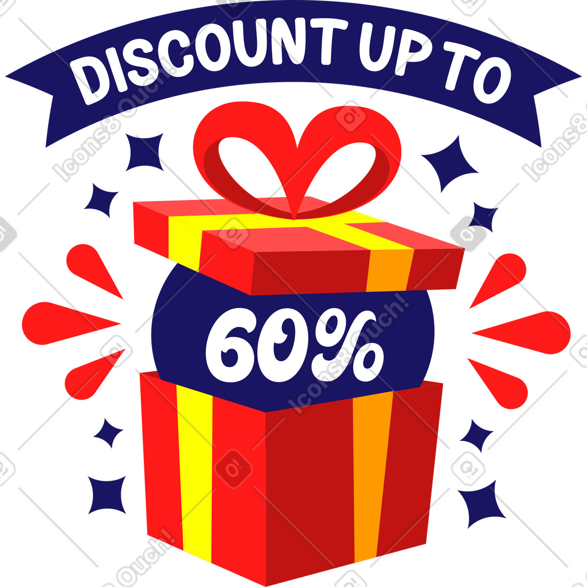 Lettering 스타일의 레터링 할인 최대 60% 선물 텍스트 일러스트레이션 PNG, SVG 다운로드