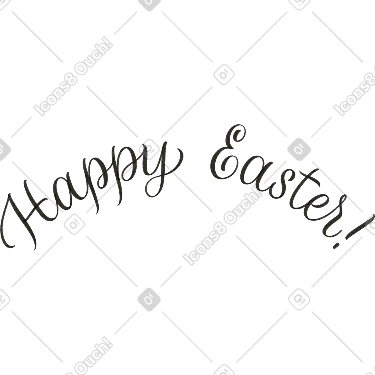 下载 Seasons 风格的 Texture calligraphy happy easter! 插画，支持 PNG、SVG 格式