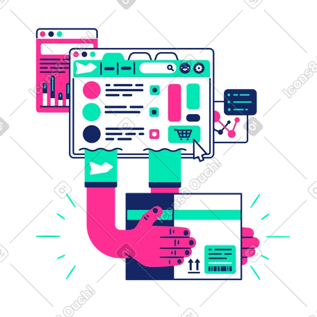 Fast order delivery from online store PNG, SVG