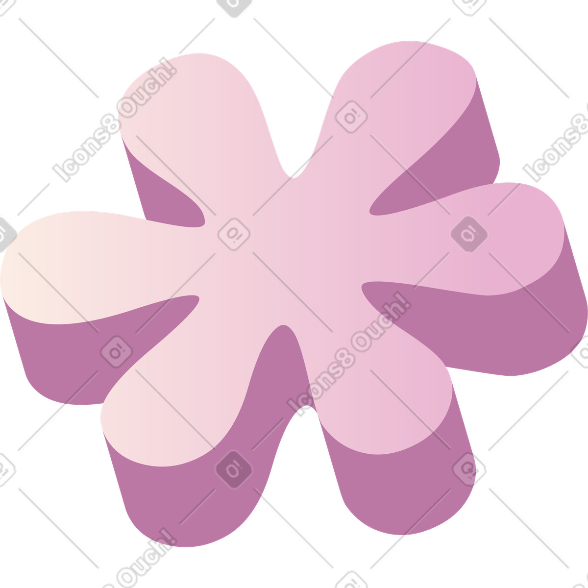 Illustration Astérisque dans le style Coworking à télécharger aux formats PNG, SVG