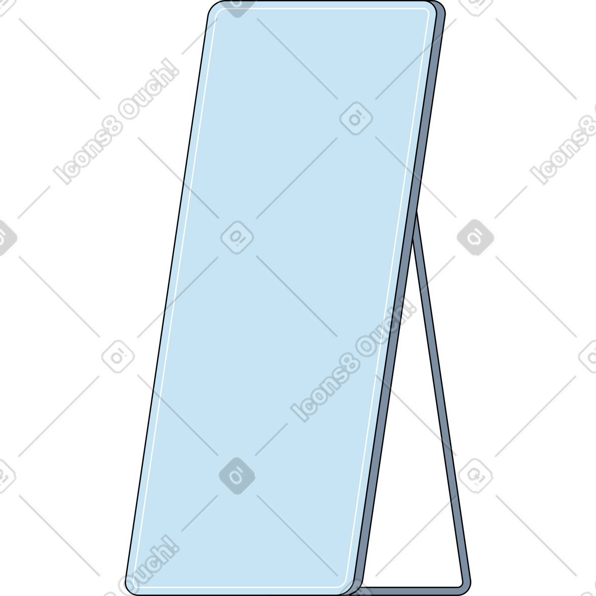 Bodenspiegel-Illustration im Kindy-Stil als Download in PNG, SVG