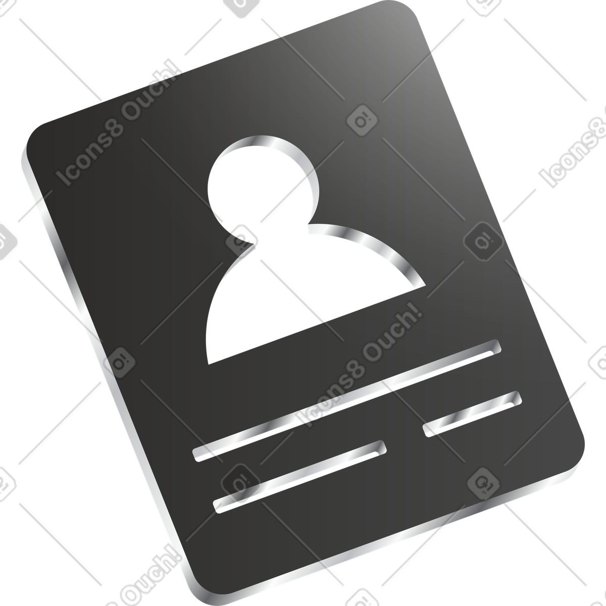 Ilustración Perfil de avatar en estilo Token a descargar en PNG y SVG