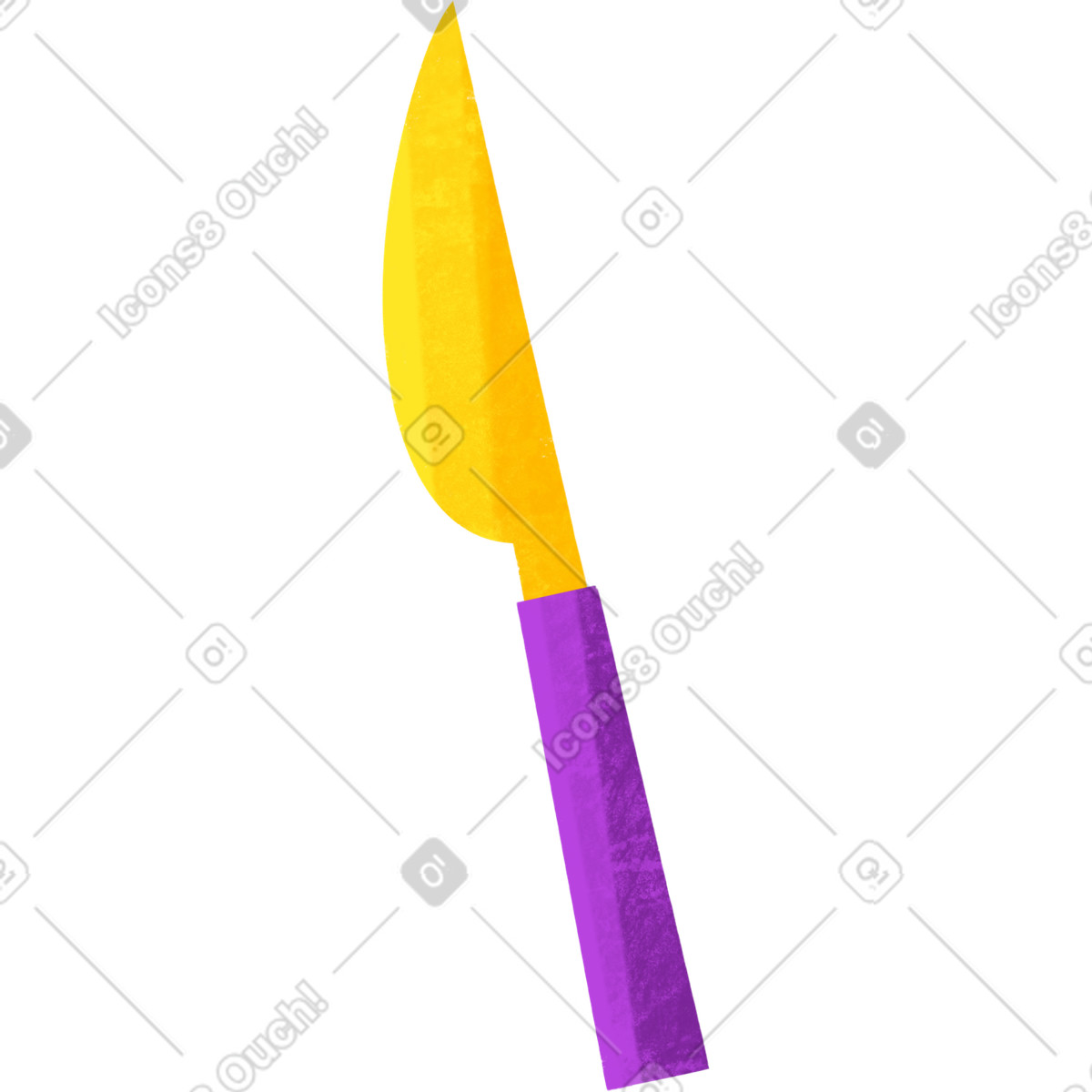 Ilustração de Knife with purple handle em no estilo Bonbon para baixar em PNG, SVG